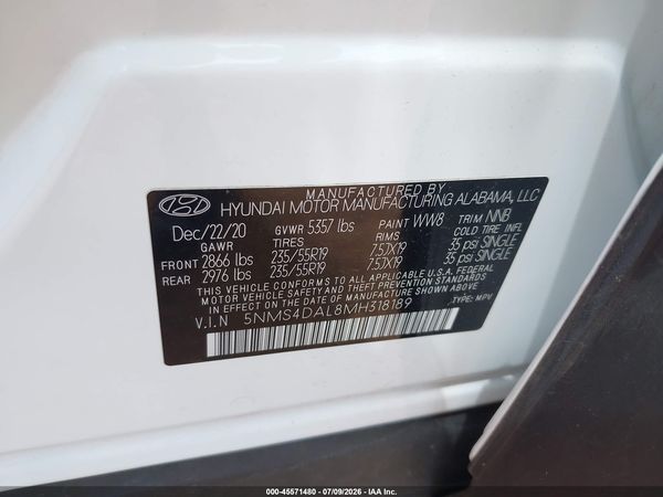 2021 HYUNDAI SANTA FE LIMITED