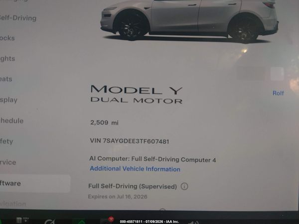 2026 TESLA MODEL Y