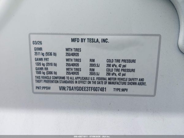 2026 TESLA MODEL Y