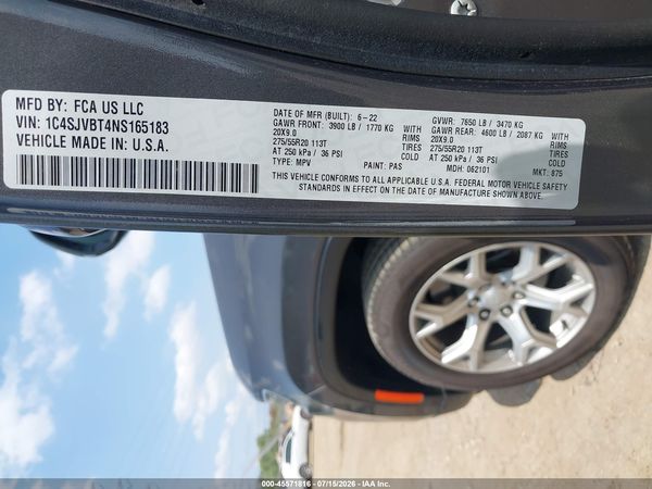 2022 JEEP WAGONEER SERIES II 4X4