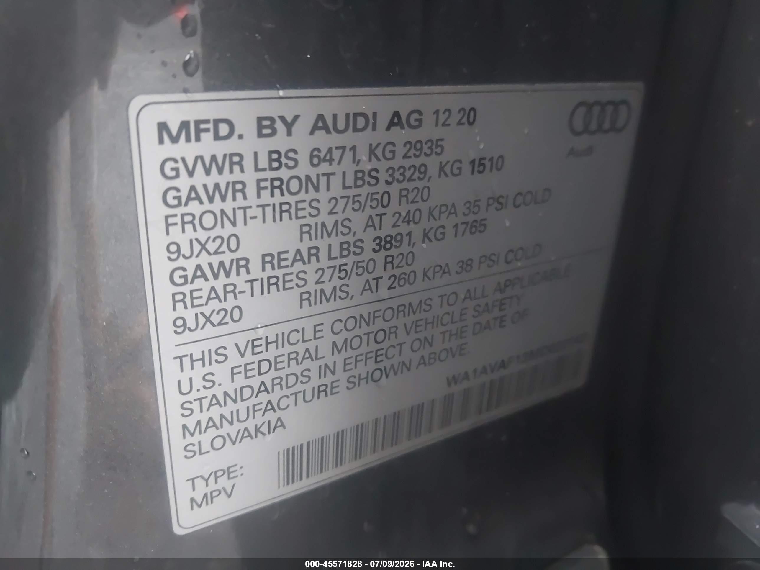 2021 AUDI Q8
