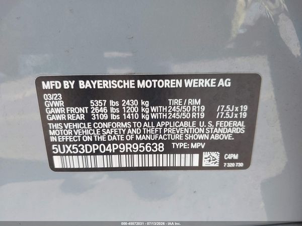 2023 BMW X3 XDRIVE30I