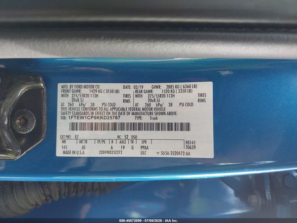 2019 FORD F-150 XL