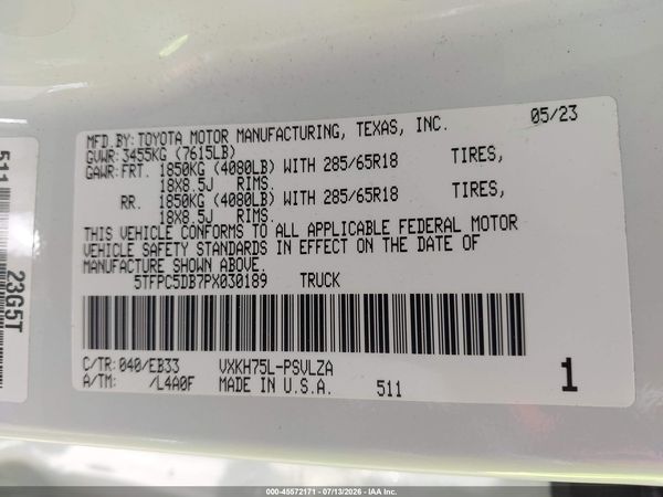 2023 TOYOTA TUNDRA HYBRID TRD PRO