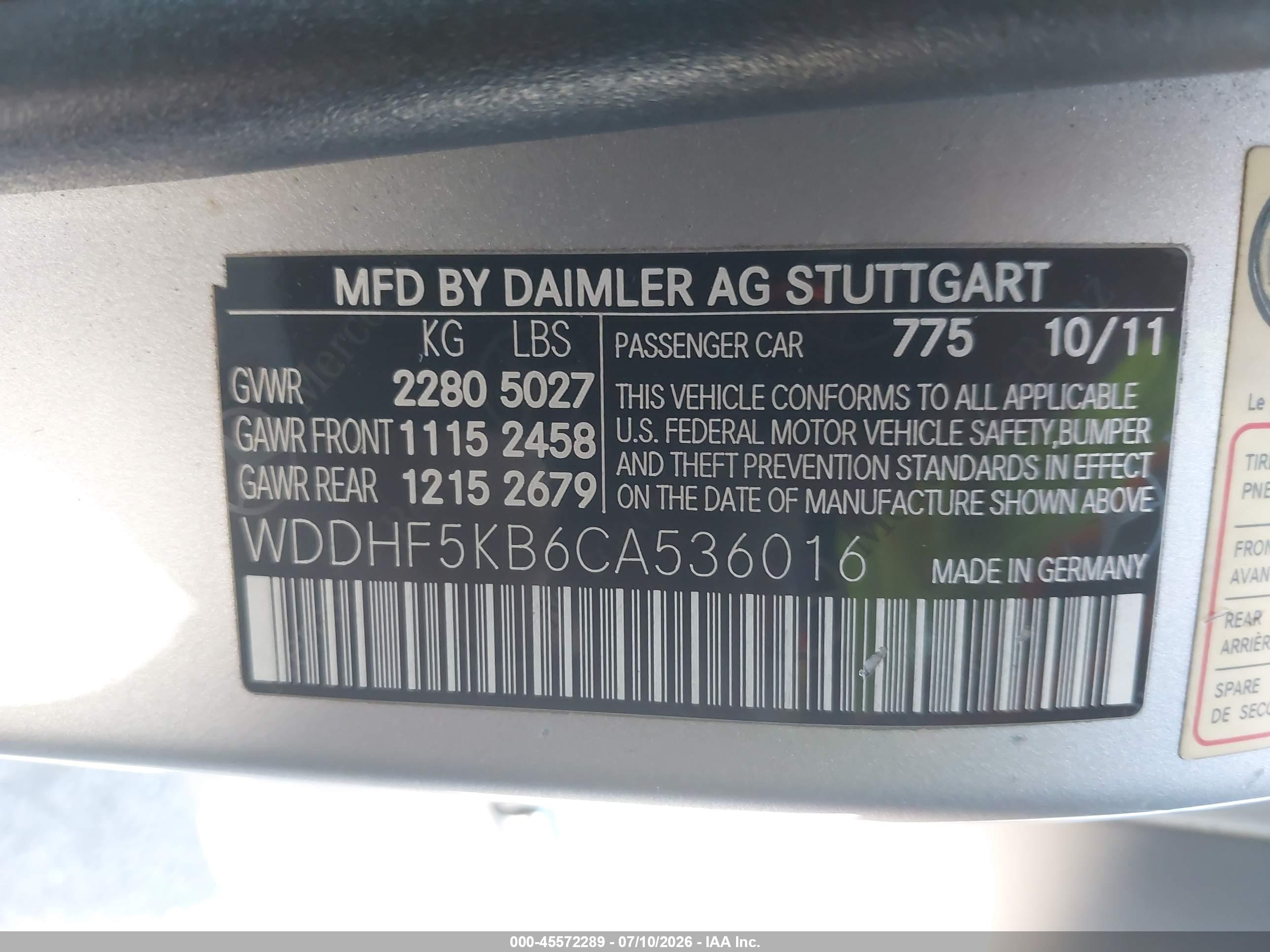 2012 MERCEDES-BENZ E 350 E350