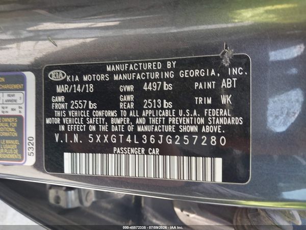 2018 KIA OPTIMA S