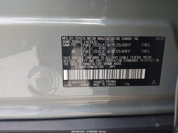 2022 TOYOTA RAV4 XLE