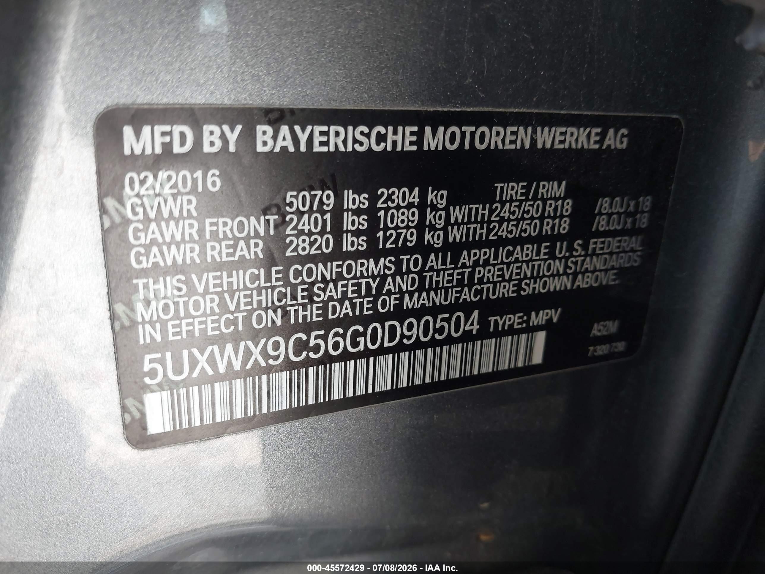 2016 BMW X3 xDrive28i