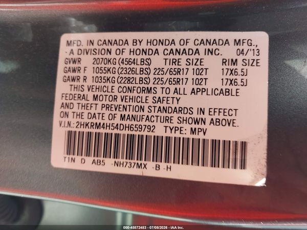2013 HONDA CR-V EX