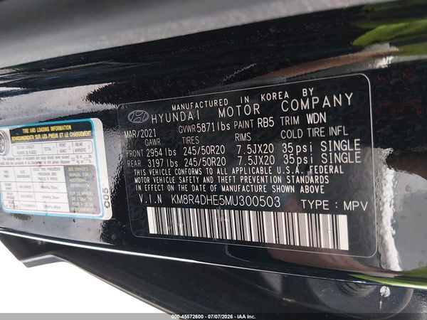 2021 HYUNDAI PALISADE SEL
