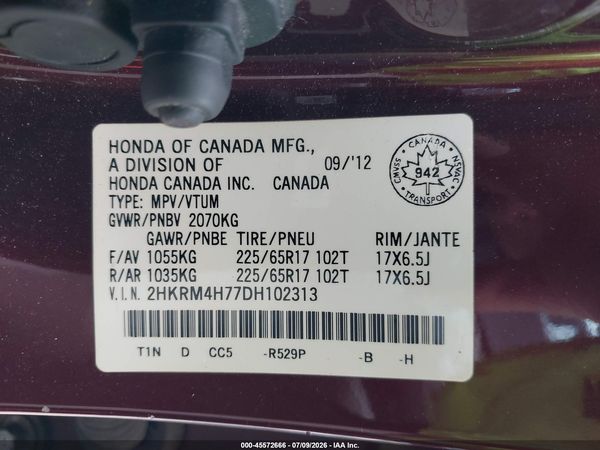 2013 HONDA CR-V EX-L