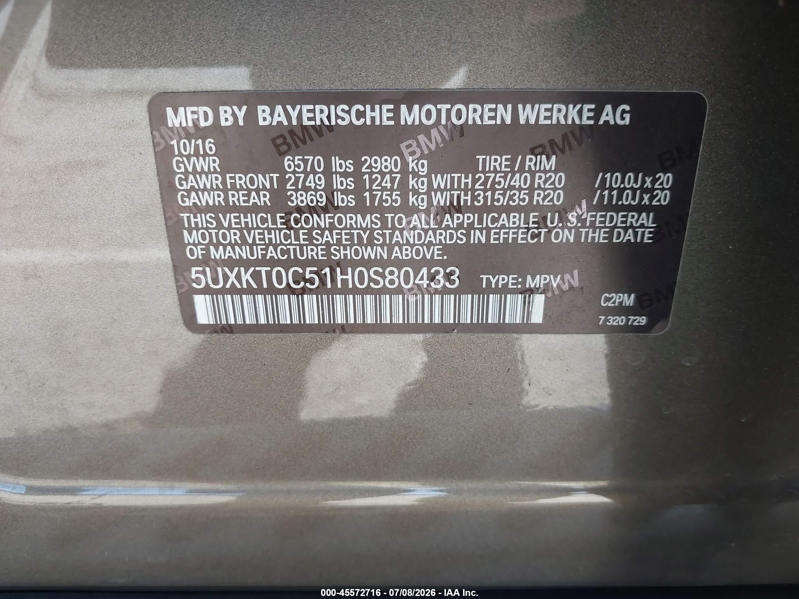 2017 BMW X5 EDRIVE XDRIVE40E IPERFORMANCE