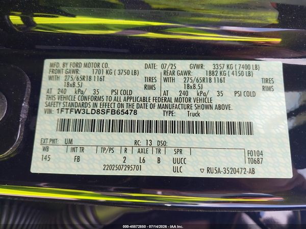 2025 FORD F-150 XLT