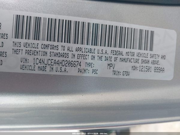2017 JEEP COMPASS LATITUDE