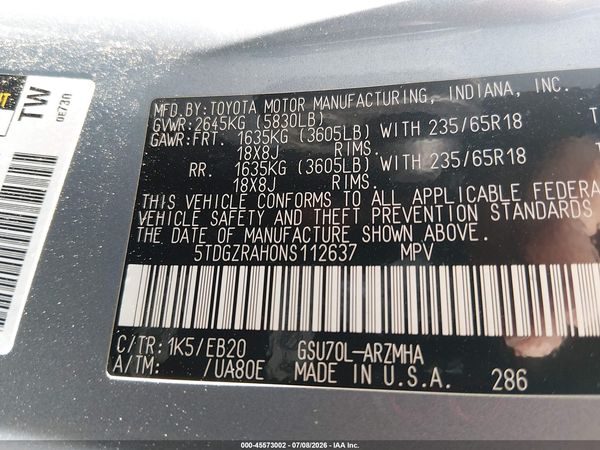 2022 TOYOTA HIGHLANDER XLE
