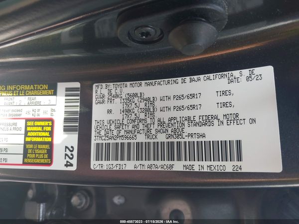 2023 TOYOTA TACOMA TRD SPORT