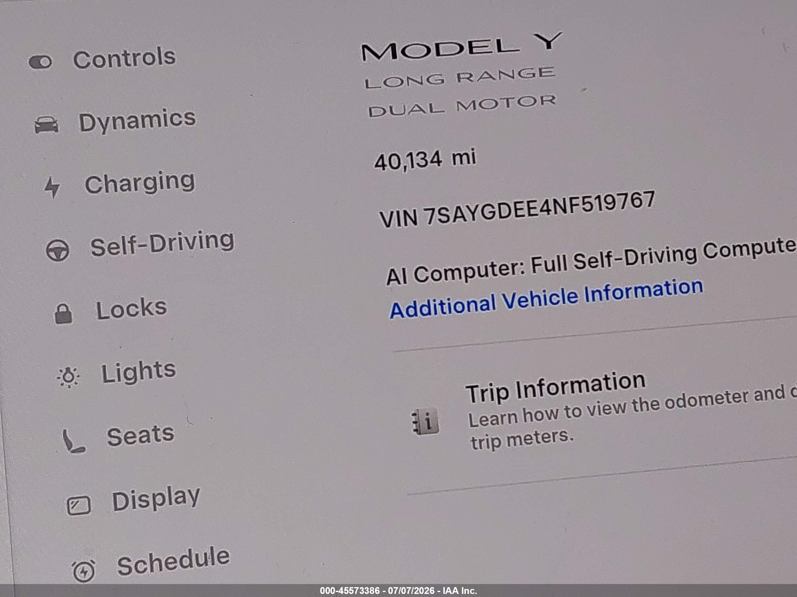 2022 TESLA MODEL Y