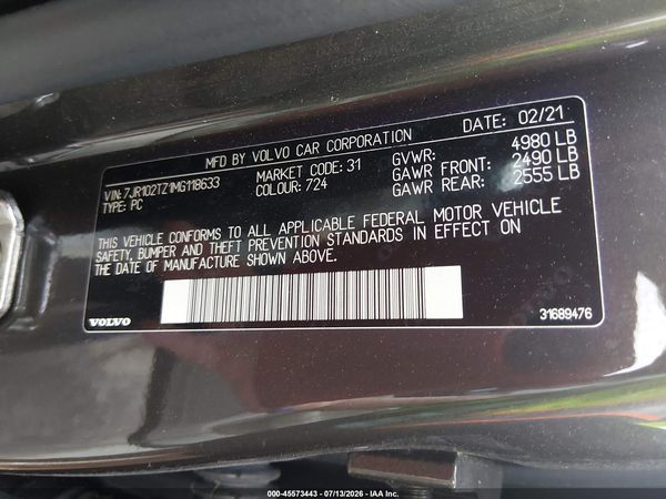 2021 VOLVO S60 T5 MOMENTUM