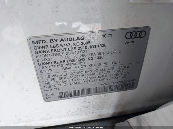 2022 AUDI SQ5 SPORTBACK