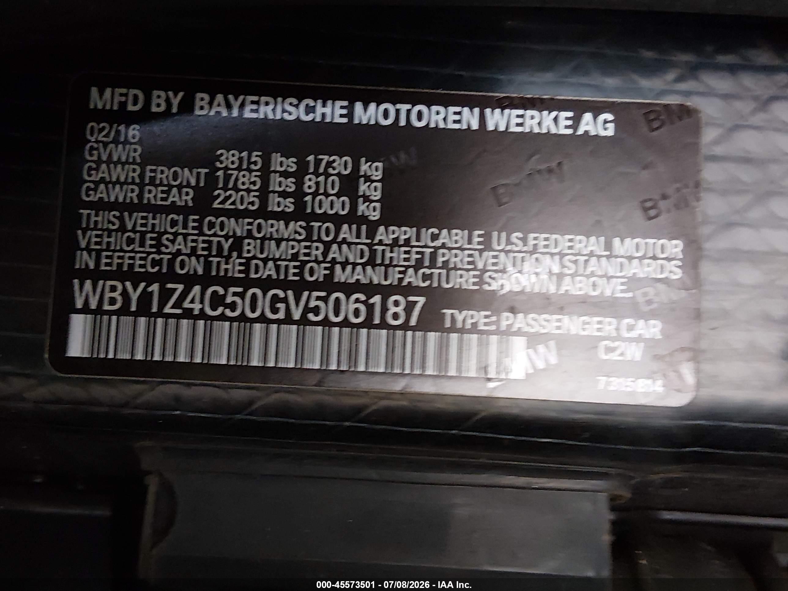 2016 BMW I3 Range Extender