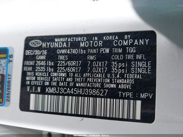 2017 HYUNDAI TUCSON SE