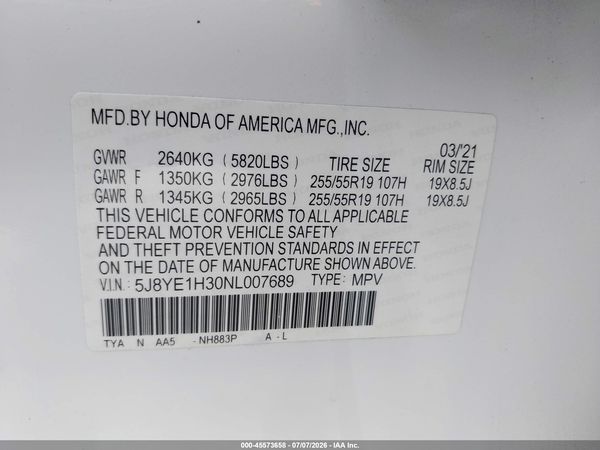 2022 ACURA MDX STANDARD