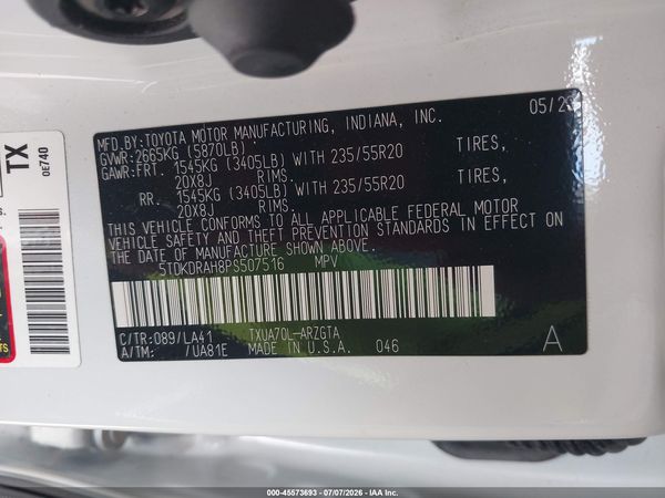 2023 TOYOTA HIGHLANDER PLATINUM