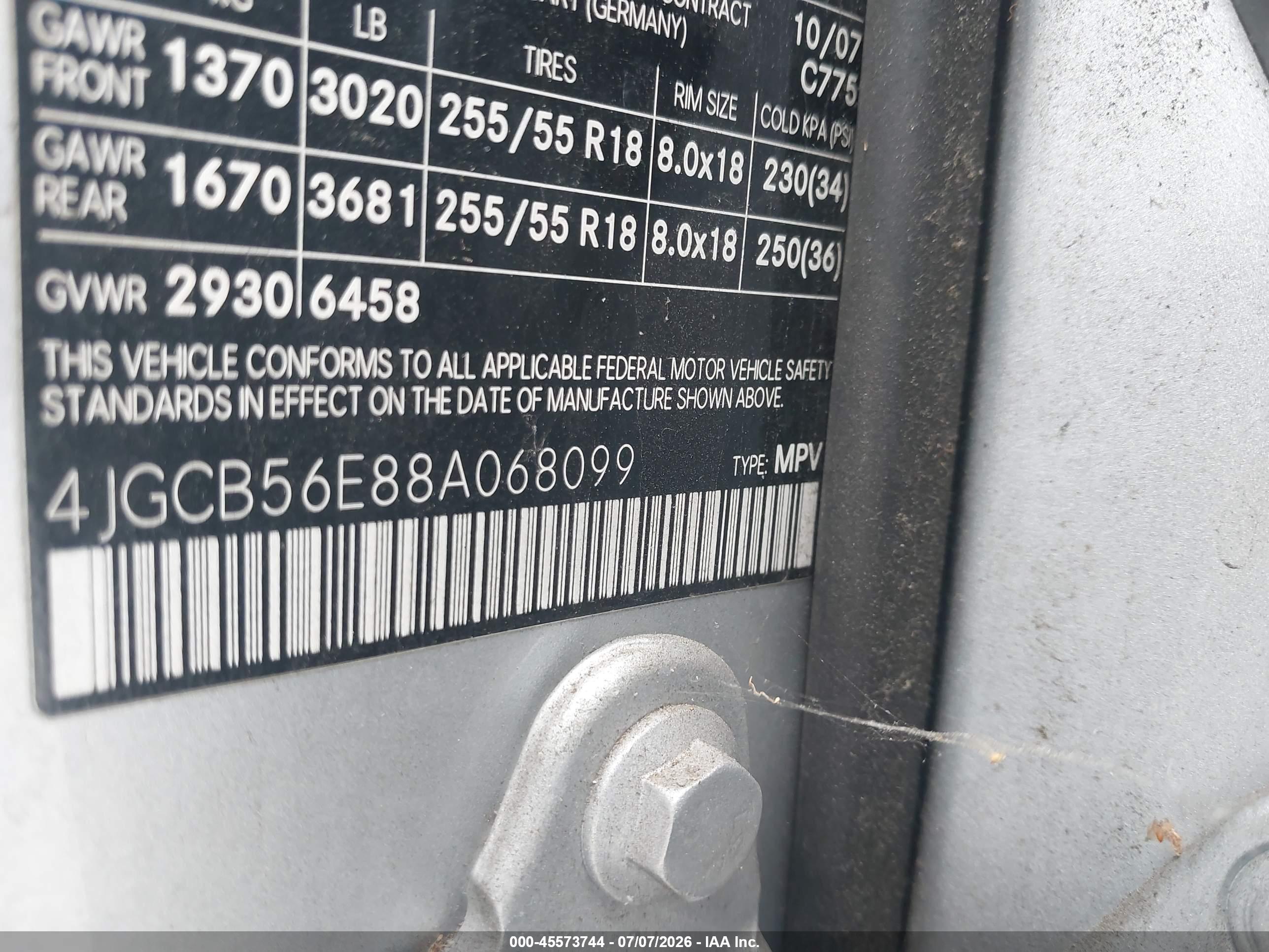 2008 MERCEDES-BENZ R-CLASS R350
