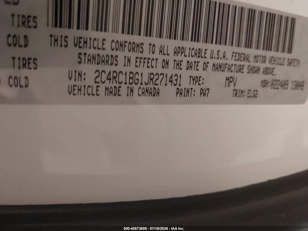 2018 CHRYSLER PACIFICA TOURING L