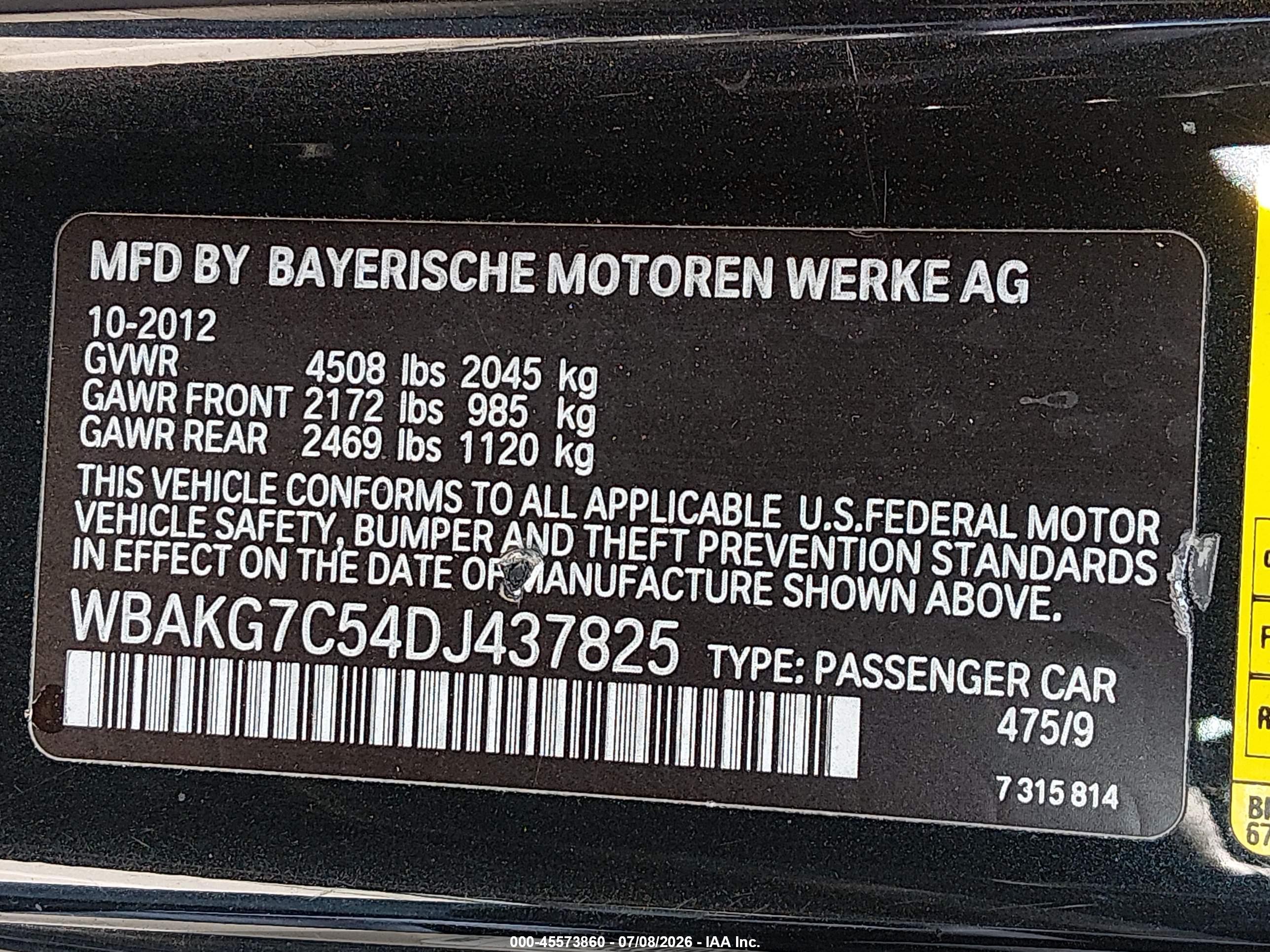2013 BMW 335I