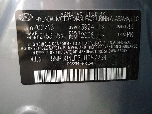 2017 HYUNDAI ELANTRA