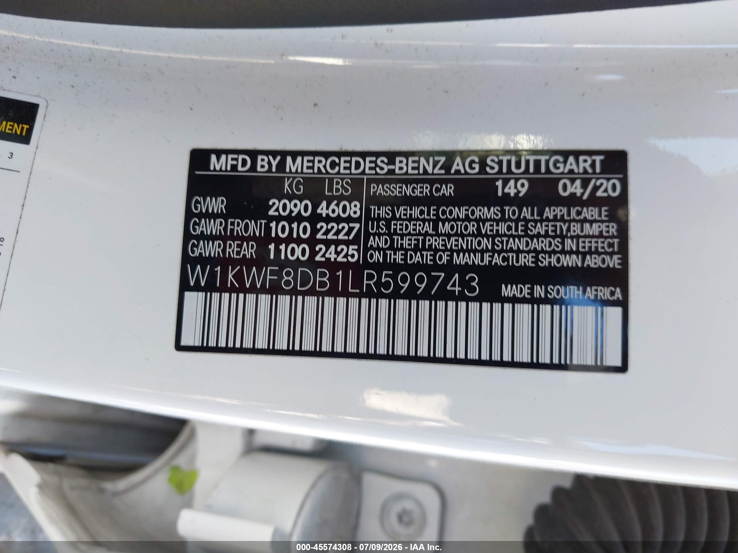 2020 MERCEDES-BENZ C 300 C300