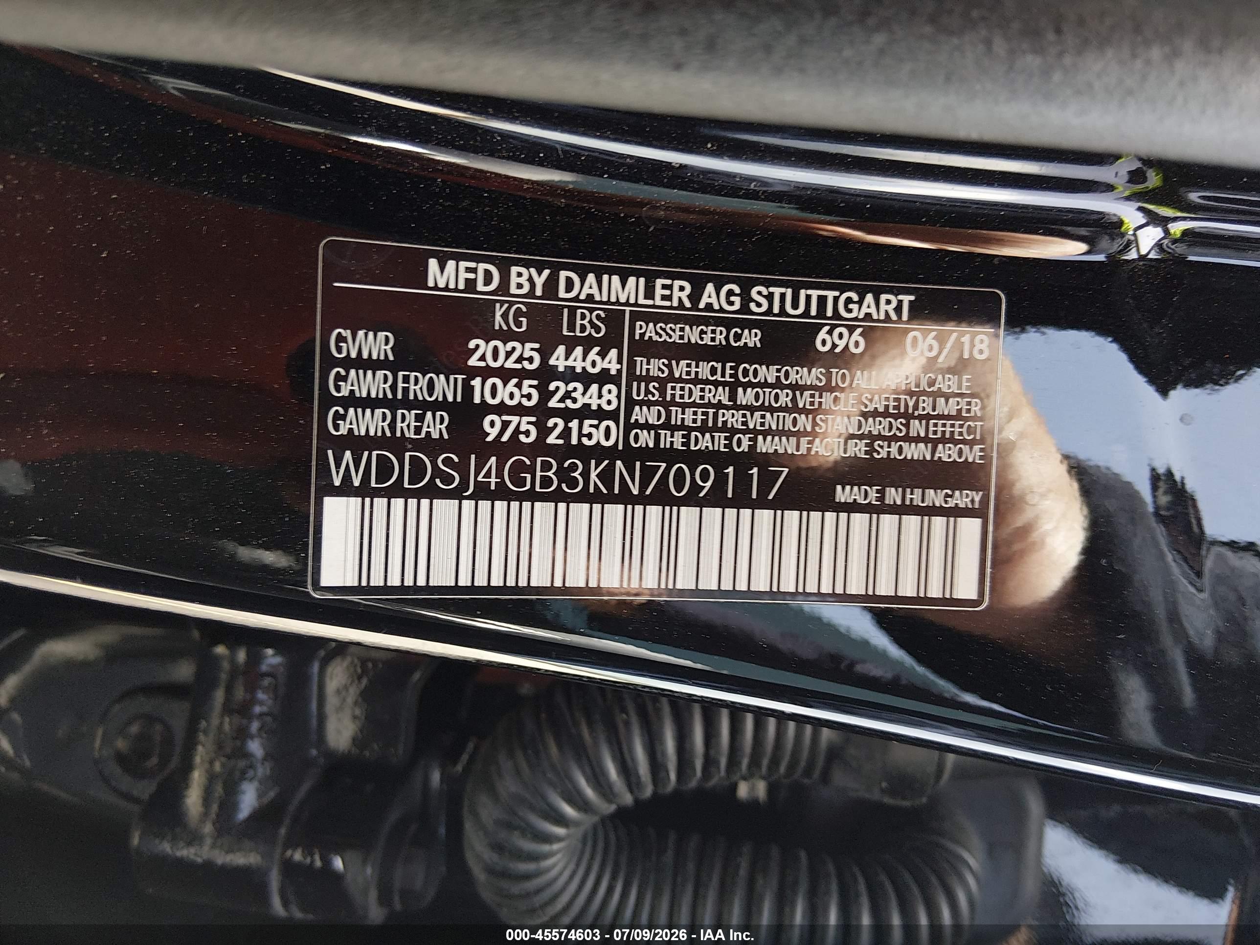 2019 MERCEDES-BENZ CLA 250 4MATIC