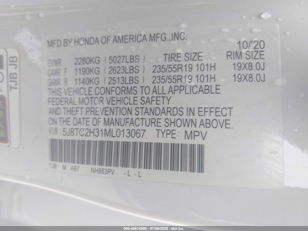2021 ACURA RDX STANDARD