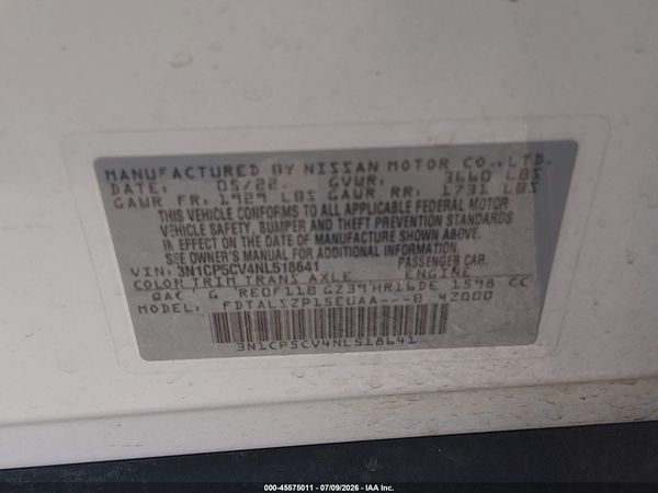 2022 NISSAN KICKS SV XTRONIC CVT