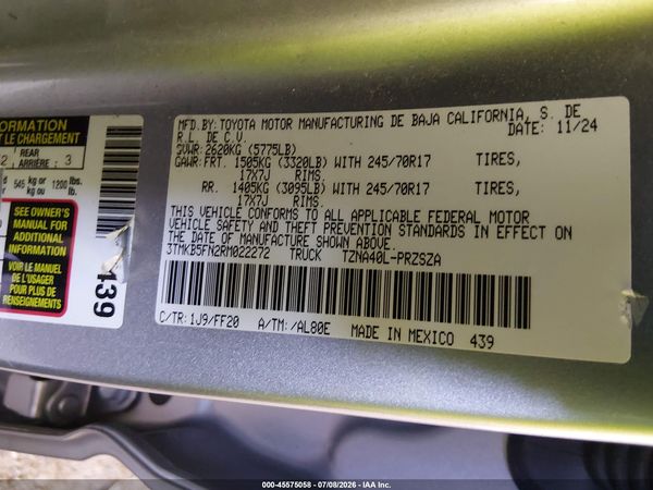 2024 TOYOTA TACOMA SR5