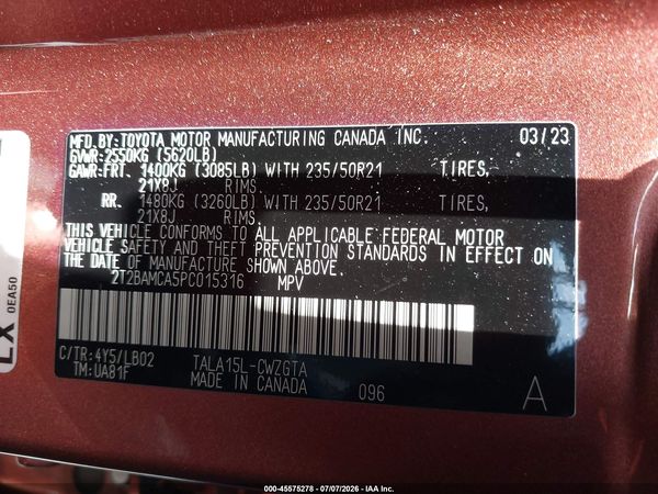 2023 LEXUS RX 350 PREMIUM PLUS