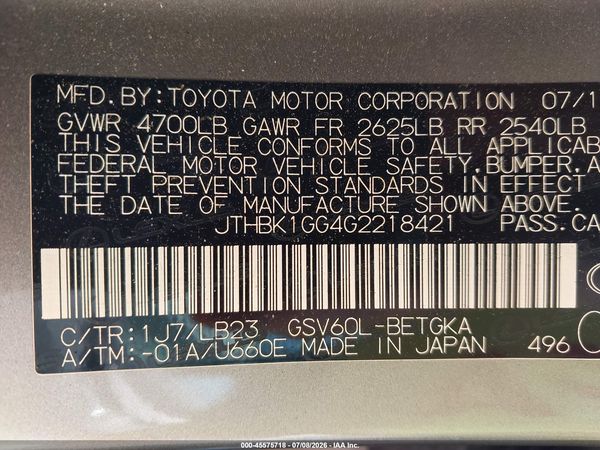 2016 LEXUS ES 350