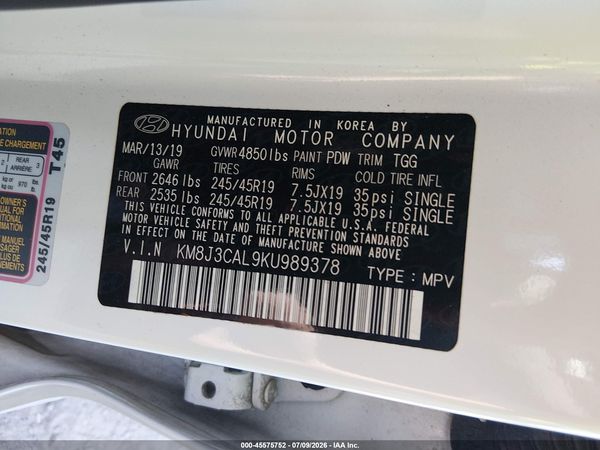 2019 HYUNDAI TUCSON SPORT