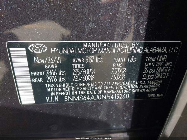 2022 HYUNDAI SANTA FE XRT
