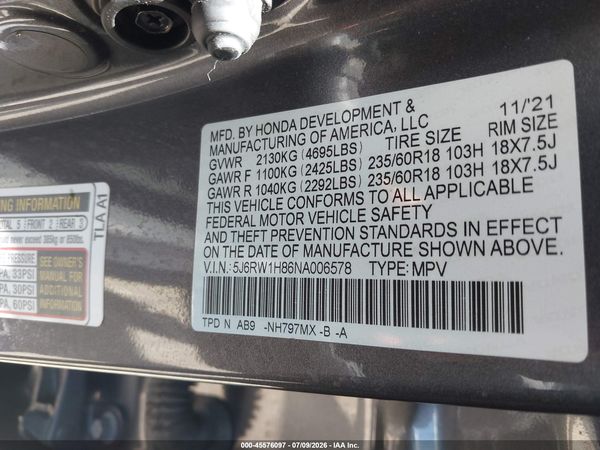 2022 HONDA CR-V 2WD EX-L