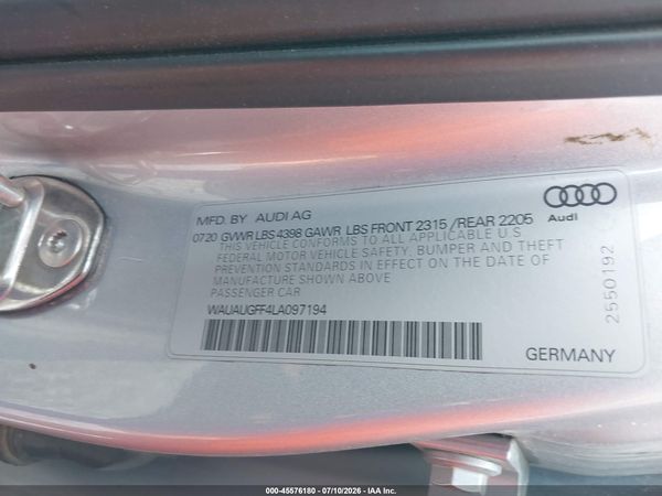 2020 AUDI A3