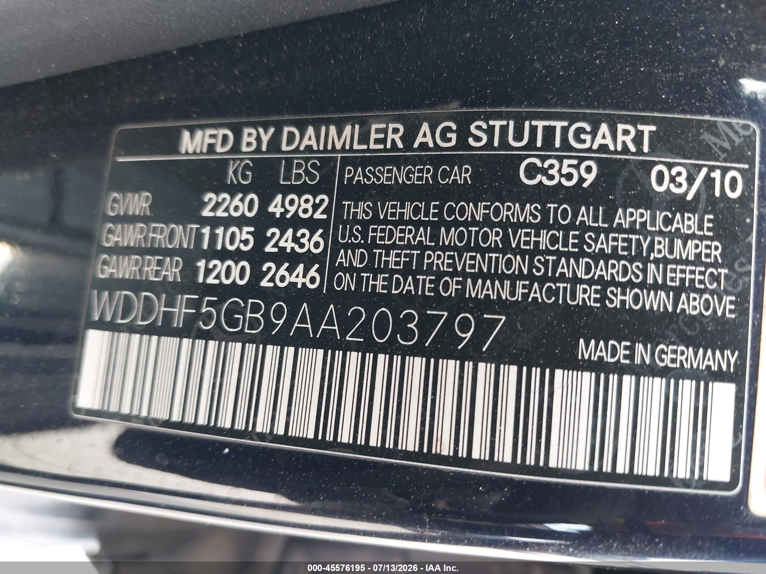 2010 MERCEDES-BENZ E 350 E350