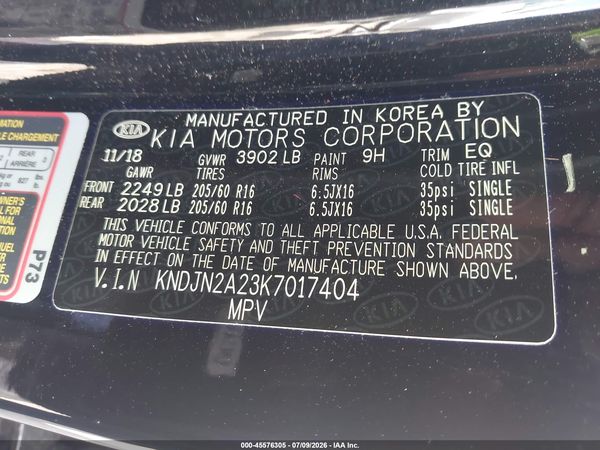 2019 KIA SOUL Base