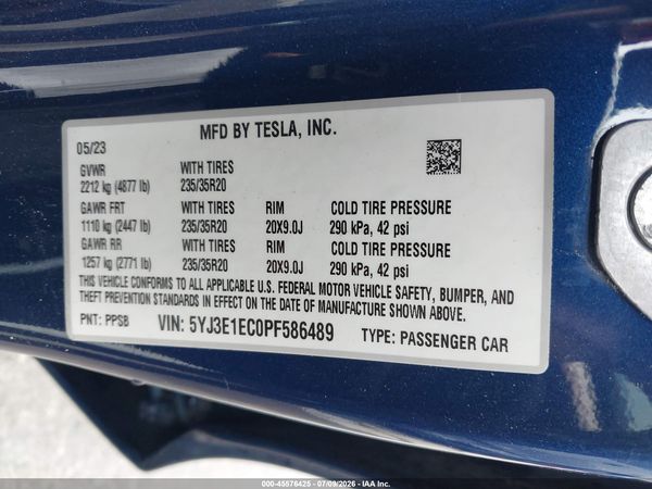 2023 TESLA MODEL 3