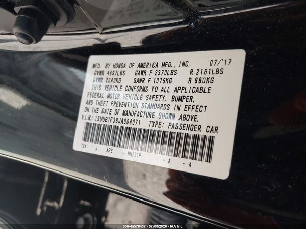 2018 ACURA TLX Standard