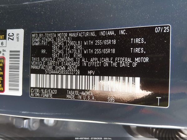 2025 TOYOTA GRAND HIGHLANDER XLE