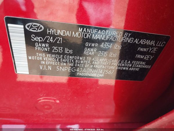 2022 HYUNDAI SONATA SE
