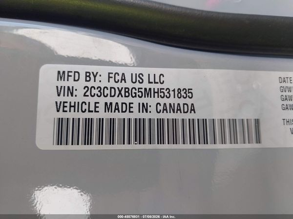 2021 DODGE CHARGER SXT RWD