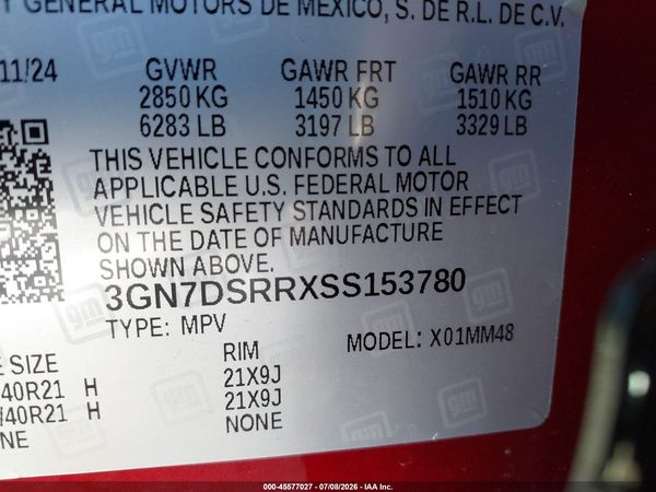 2025 CHEVROLET EQUINOX EV RS — I9